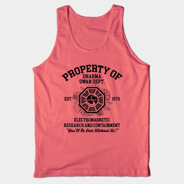 Property of Dharma Swan Department Tank Top by Alema Art